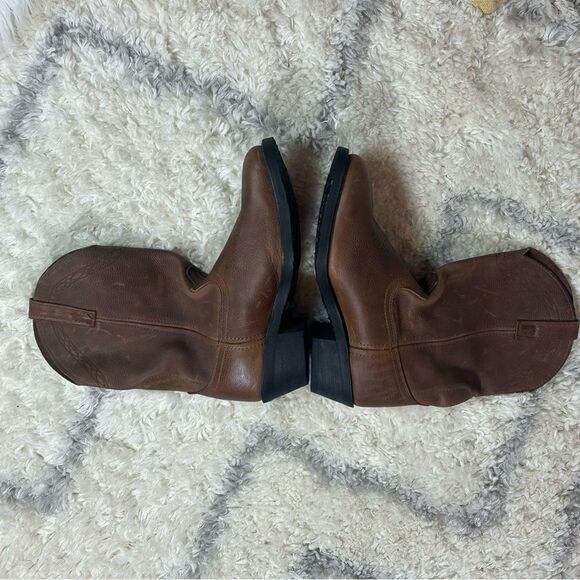 Brown Leather Cowboy Boots 10 D main image 6